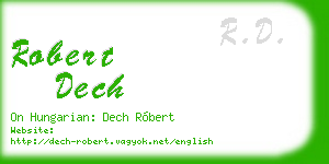 robert dech business card